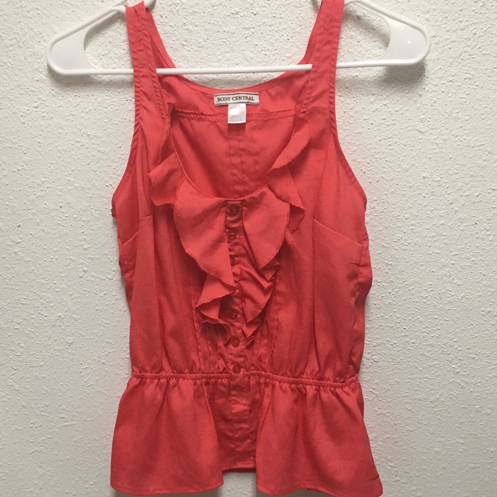 Body central 100% polyester red sleeveless